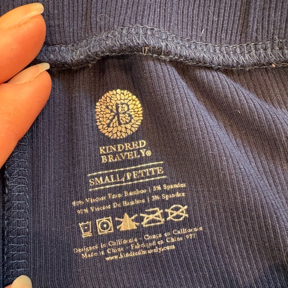 Kindred Bravely Ribbed Maternity Midi Skirt – Navy Blue – Small / Petite - Picture 3 of 4